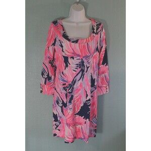 Lilly Pulitzer Merrit Dress Size Medium True Blue Paradise Point Pattern NWT